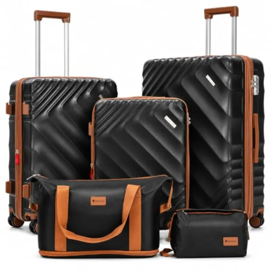 Expandable Hard Shell Luggage Set - طقم حقائب سفر قابلة للتوسيع مكون