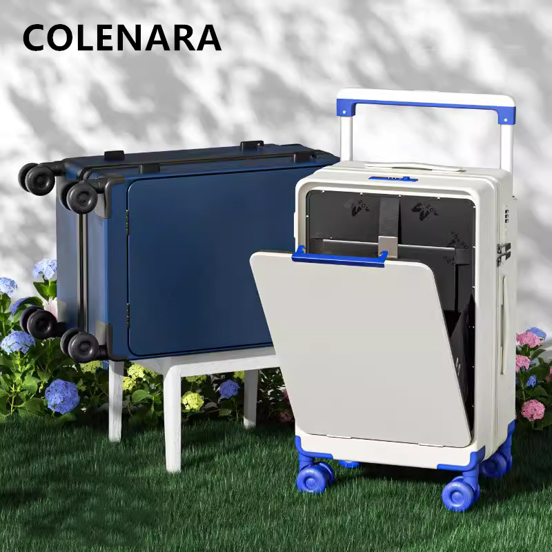 Front Opening Laptop Luggage 24 Inch - حقيبة سفر COLENARA من ABS+PC مع