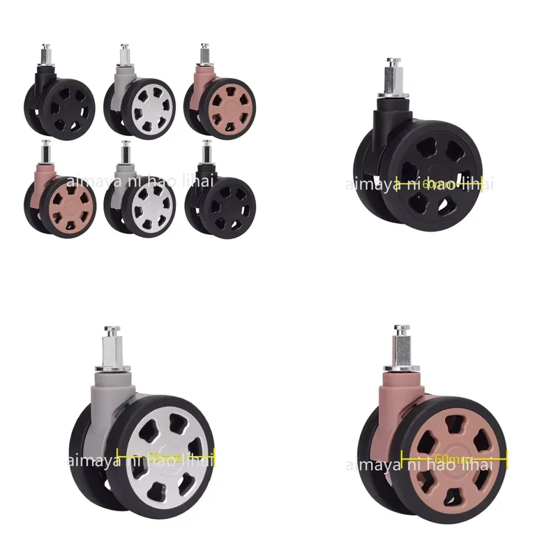 Silent Replacement Luggage Wheels - عجلات أمتعة بديلة عالمية صامتة دوارة،