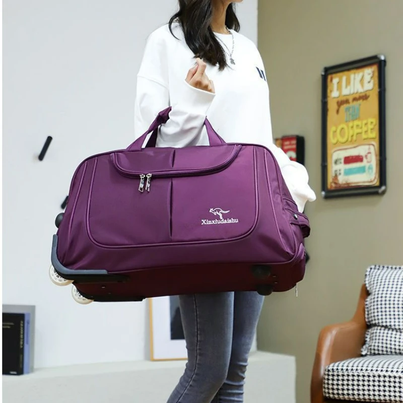 Foldable Rolling Luggage Bag - حقيبة ترولي ذات سعة كبيرة ،