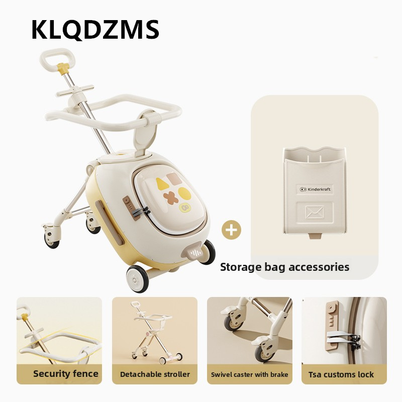 Spinner Wheel Rolling Suitcase 20 Inch - KLQDZMS ABS + PC حقيبة الأطفال