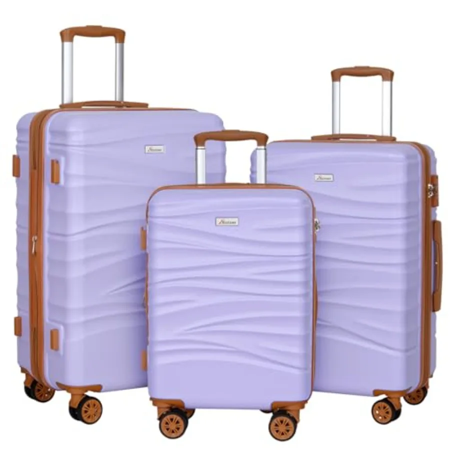 Expandable Hard Shell Luggage Set - طقم حقائب سفر قابلة للتوسيع مكون