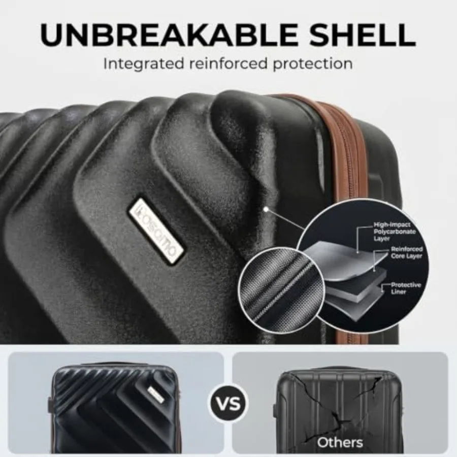 طقم حقائب سفر قابلة للتوسيع مك - مراجعة Expandable Hard Shell Luggage Set وسعره