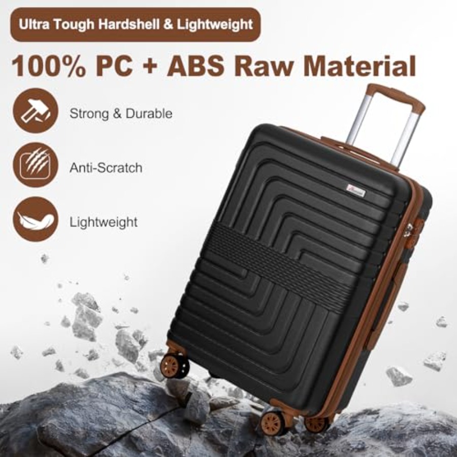 مجموعة حقائب سفر قابلة للتوسيع - مراجعة Expandable Hard Shell Luggage Set وسعره