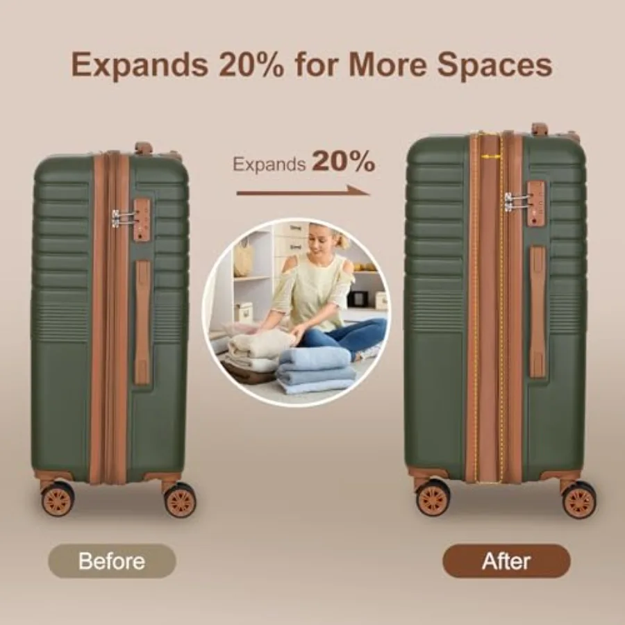 طقم حقائب سفر قابلة للتوسيع مك - مراجعة Expandable Hard Shell Luggage Set وسعره