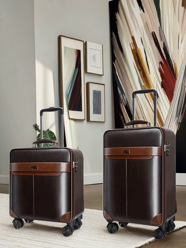 قسط الجلود المتداول الأمتعة مج - مراجعة Spinner Wheel Rolling Suitcase 20 Inch وسعره