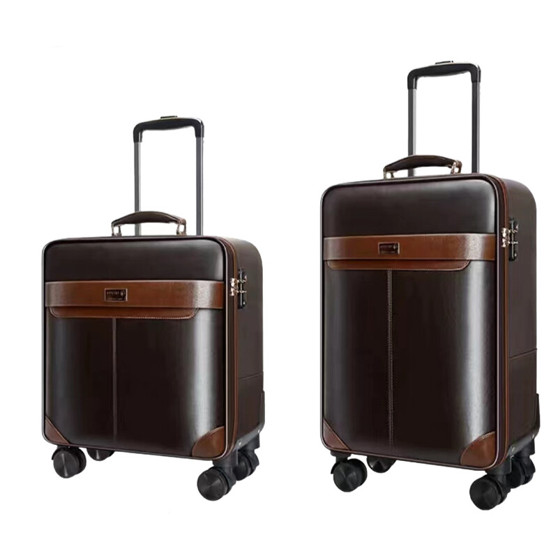 قسط الجلود المتداول الأمتعة مج - مراجعة Spinner Wheel Rolling Suitcase 20 Inch وسعره