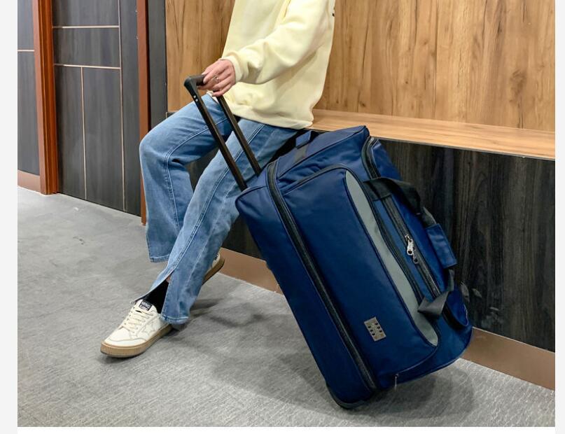 22 بوصة الرجال تحمل على اليد ح - مراجعة Foldable Rolling Luggage Bag وسعره