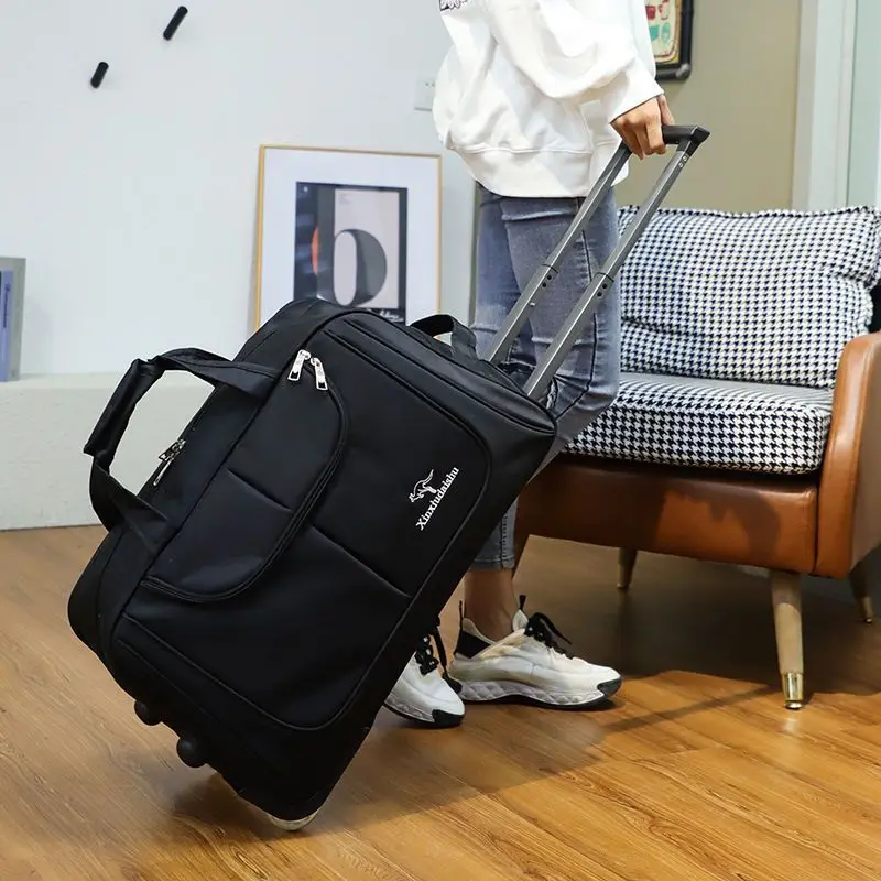 حقيبة ترولي ذات سعة كبيرة ، مق - مراجعة Foldable Rolling Luggage Bag وسعره