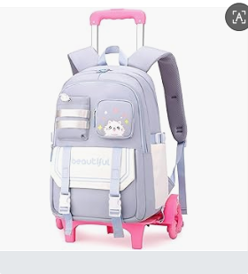 حقيبة ظهر مدرسية للأطفال بعجلا - مراجعة Foldable Rolling Luggage Bag وسعره