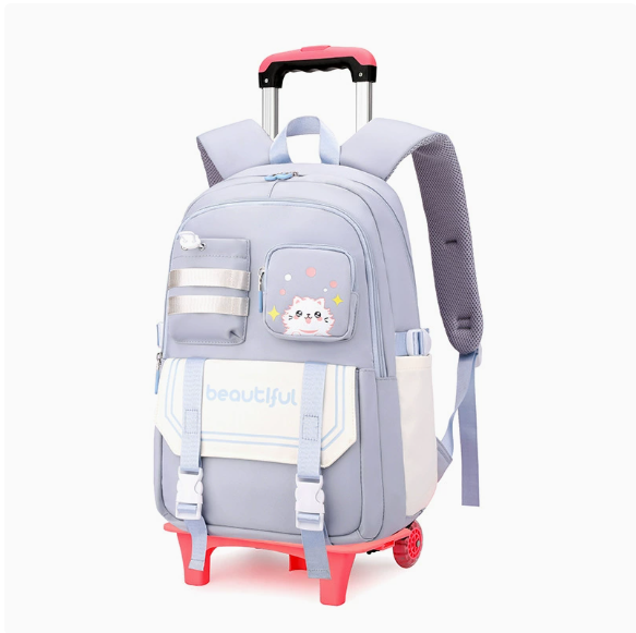 حقيبة ظهر مدرسية للأطفال بعجلا - مراجعة Foldable Rolling Luggage Bag وسعره