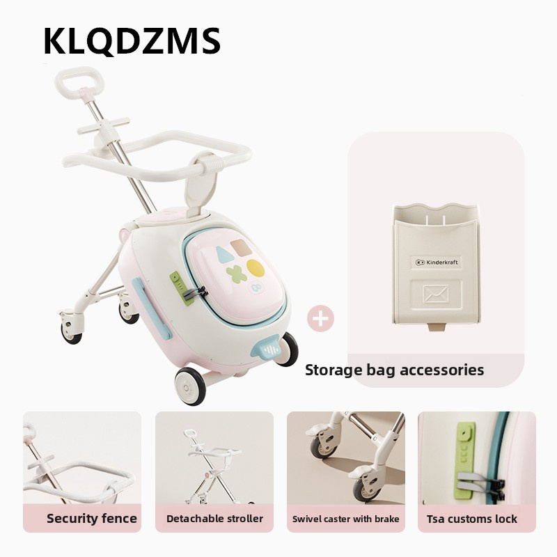 KLQDZMS ABS + PC حقيبة الأطفال - مراجعة Spinner Wheel Rolling Suitcase 20 Inch وسعره