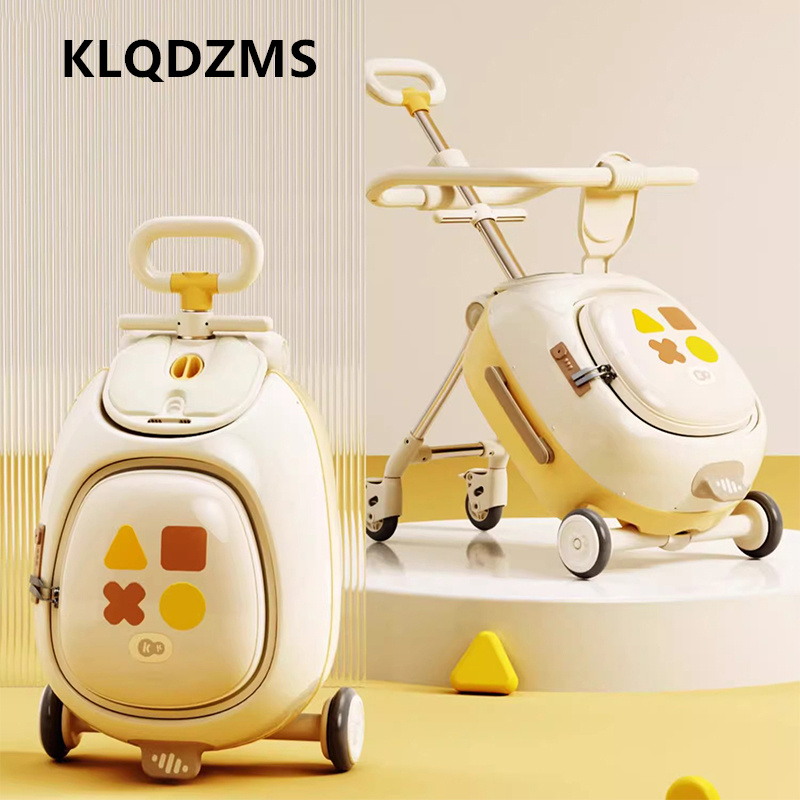 KLQDZMS ABS + PC حقيبة الأطفال - مراجعة Spinner Wheel Rolling Suitcase 20 Inch وسعره