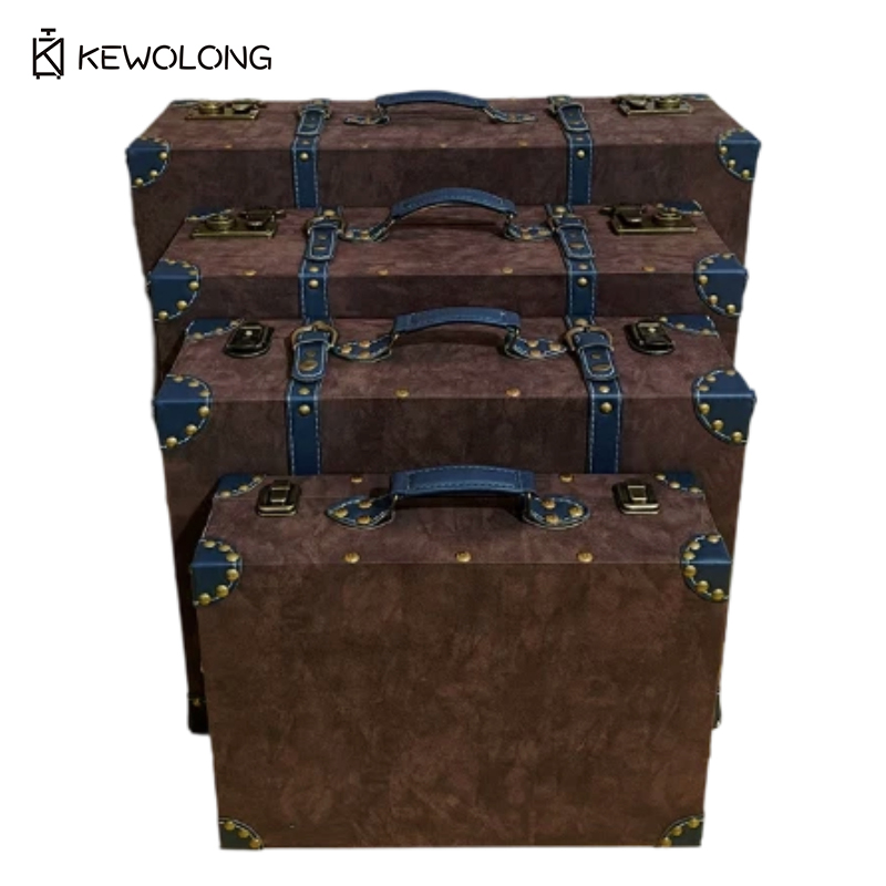 صندوق تخزين جلدي عتيق، صندوق خ - مراجعة Retro Vintage Trunk Suitcase وسعره