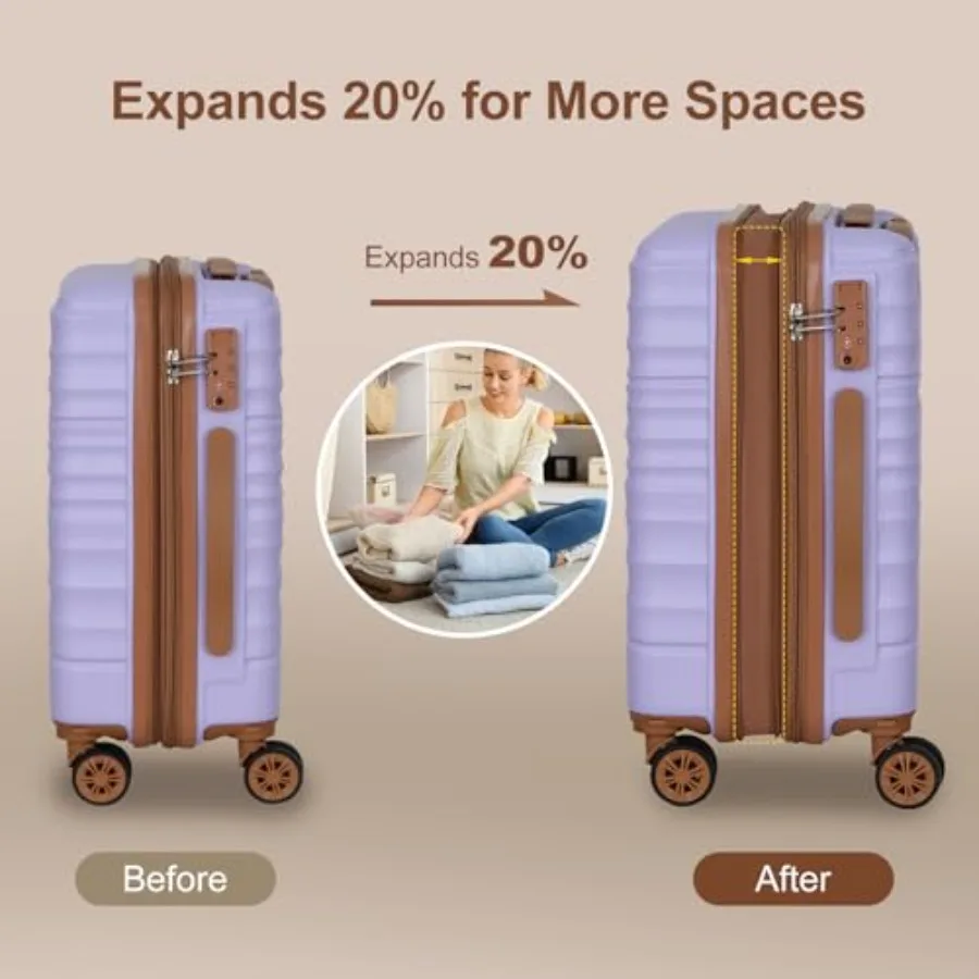 طقم حقائب سفر قابلة للتوسيع مك - مراجعة Expandable Hard Shell Luggage Set وسعره