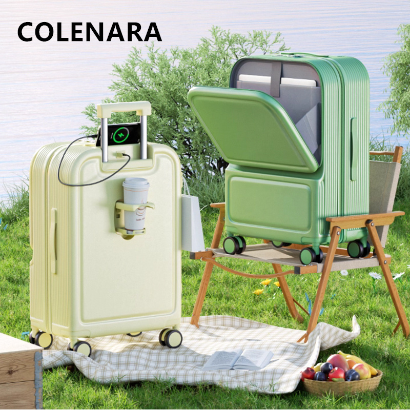 COLENARA ABS + PC حقيبة الجبهة - مراجعة Front Opening Laptop Luggage 24 Inch وسعره