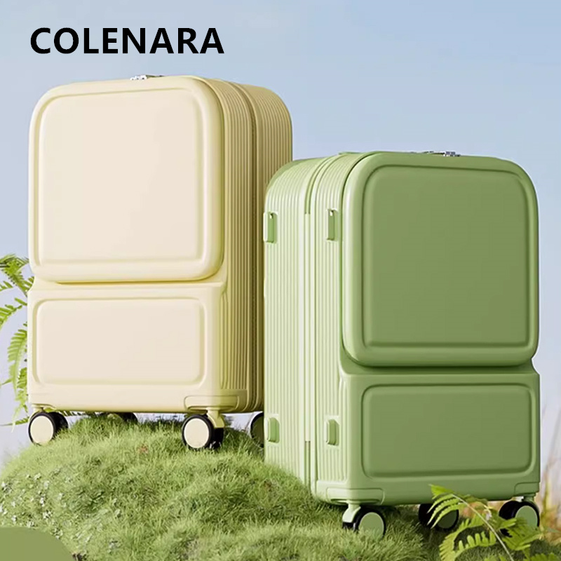 COLENARA ABS + PC حقيبة الجبهة - مراجعة Front Opening Laptop Luggage 24 Inch وسعره